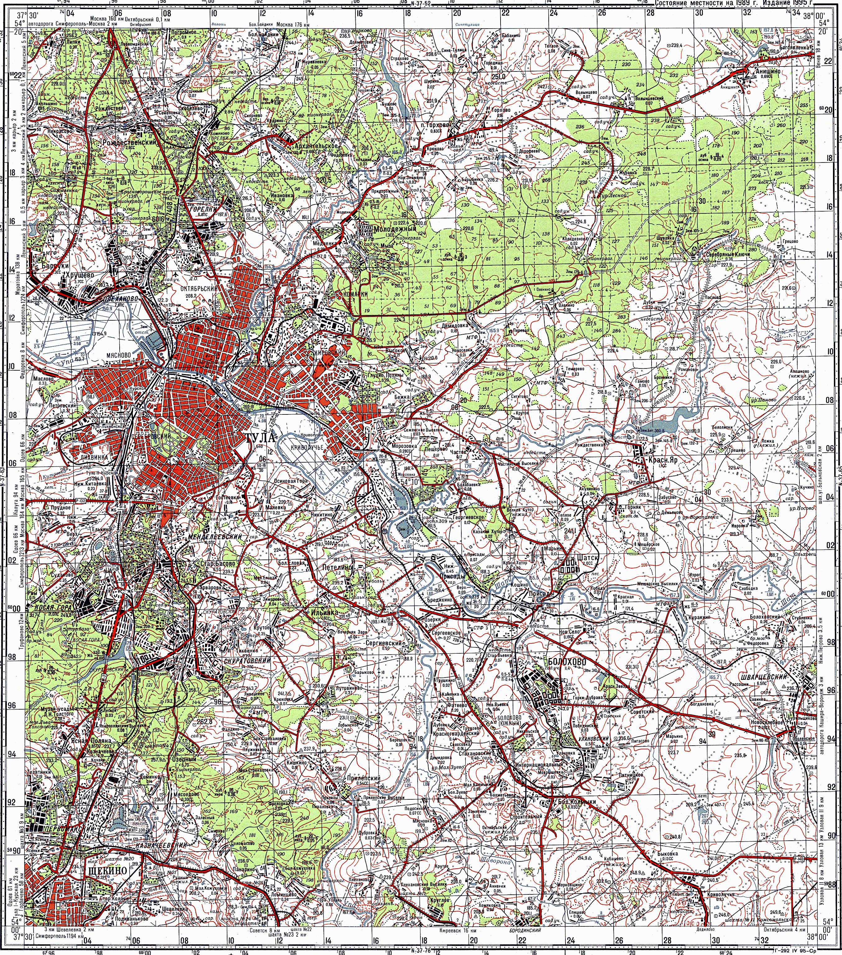 Старые карты тулы