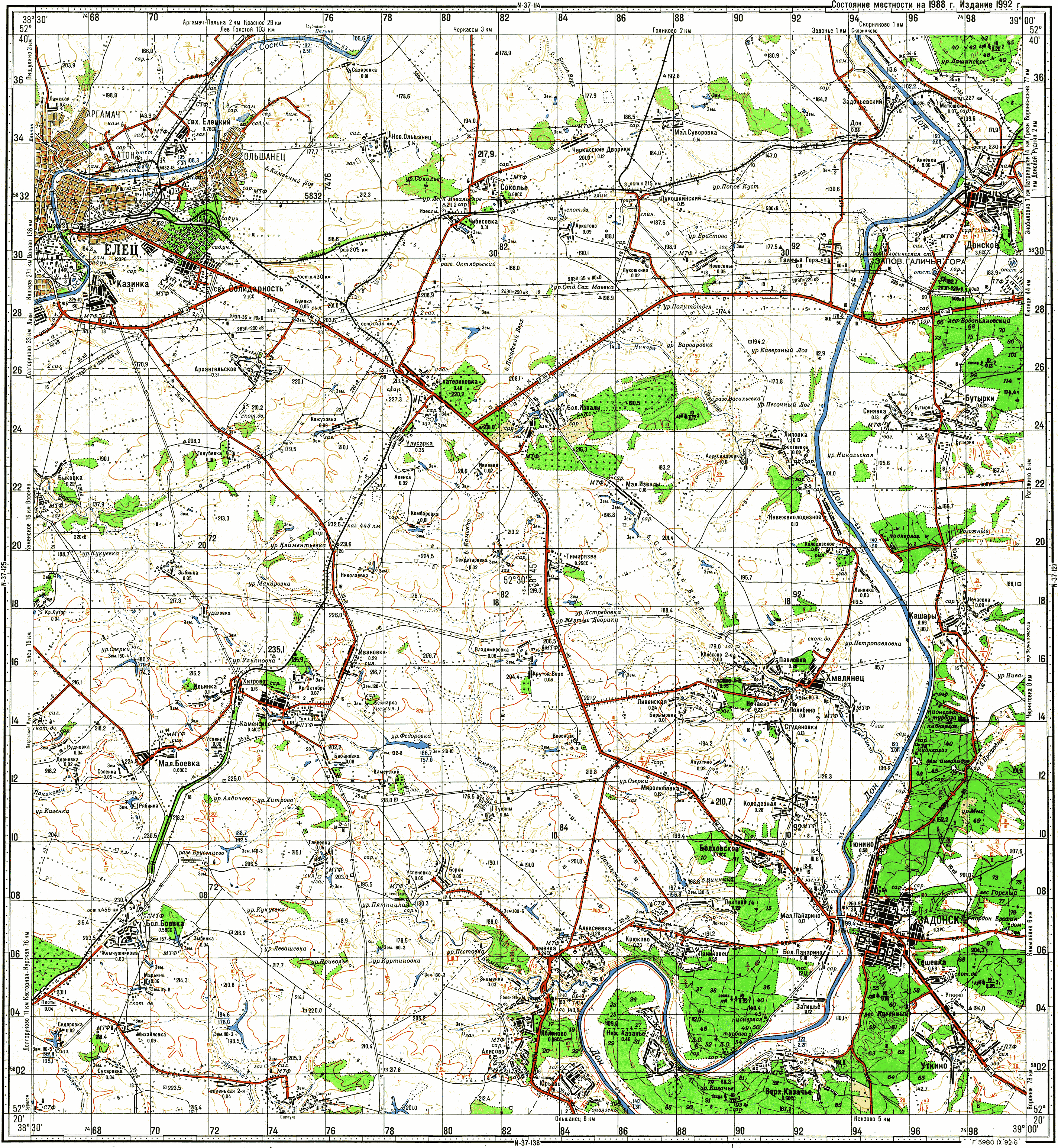 Карта елец 3д