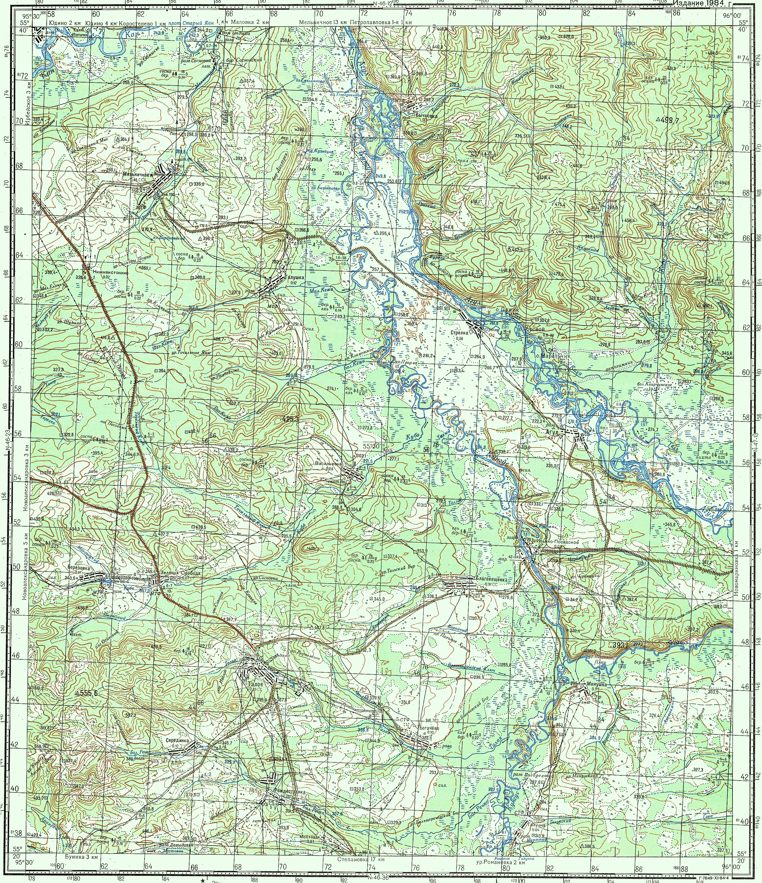 Топографическая карта хабаровского края