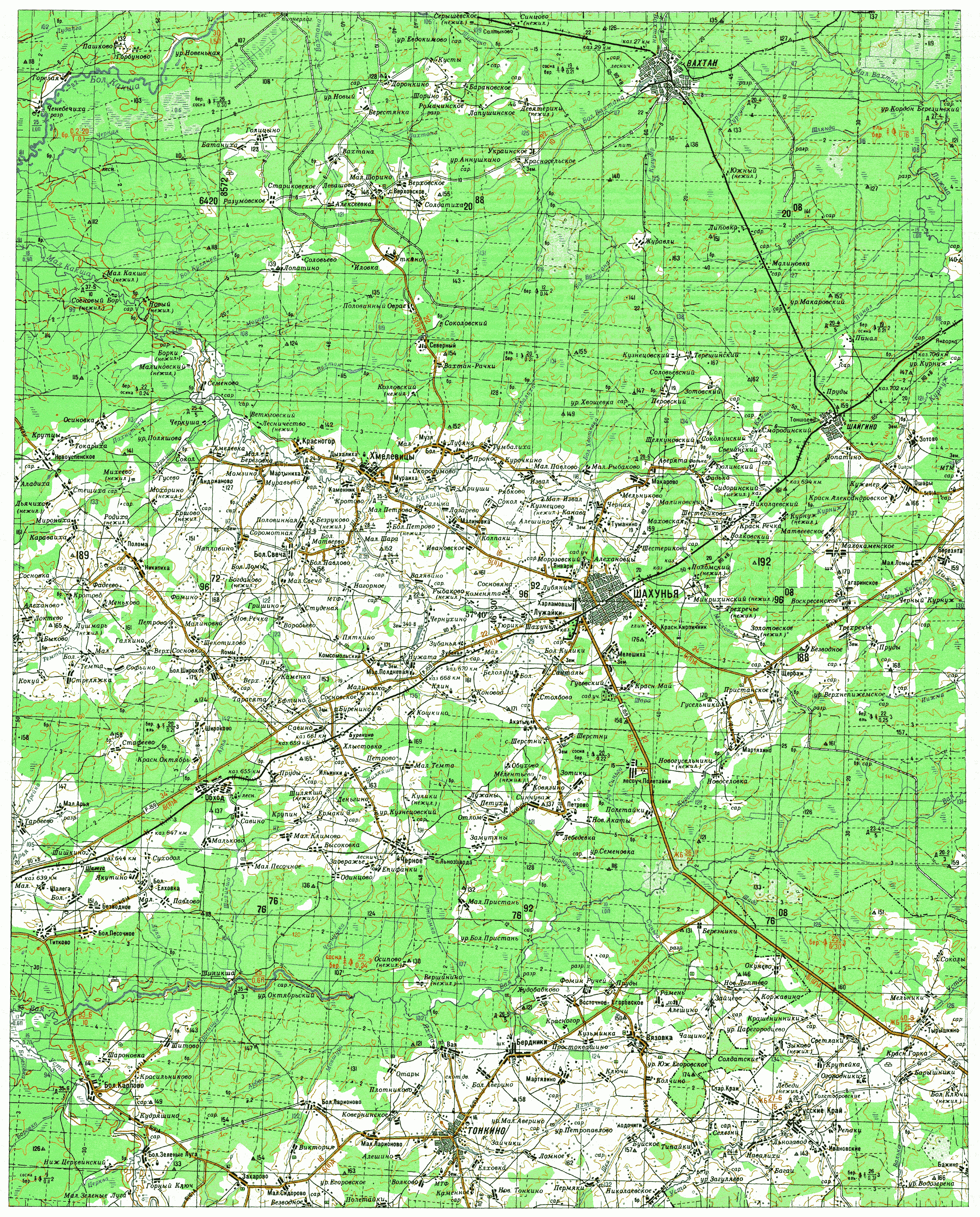 Старая карта куменского района