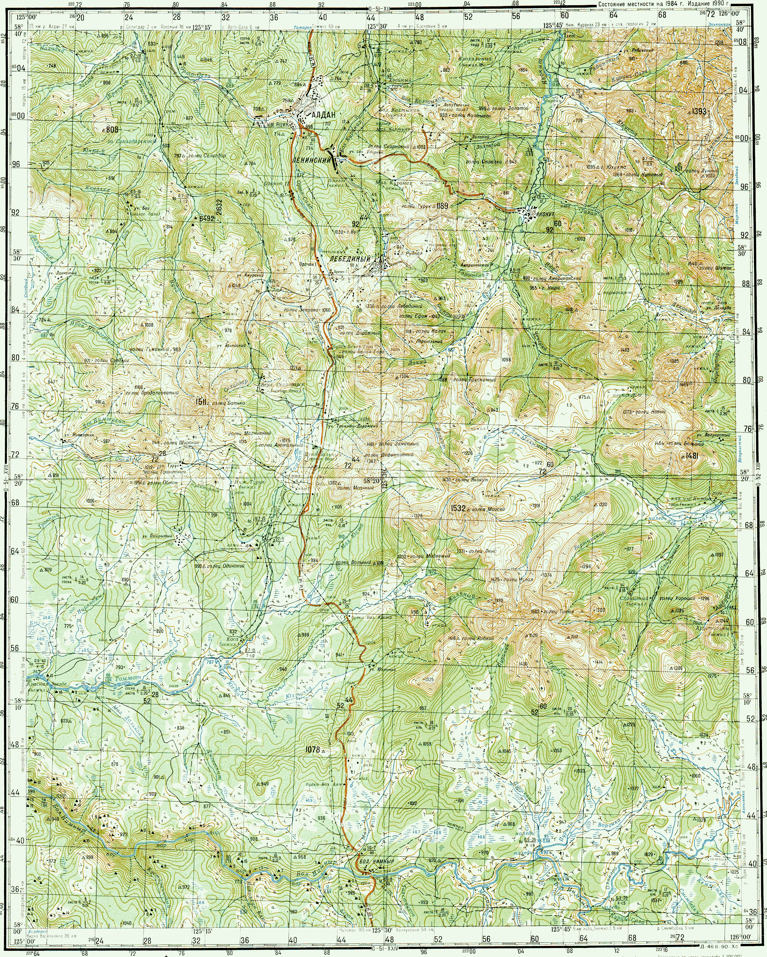 Карта алдан якутск