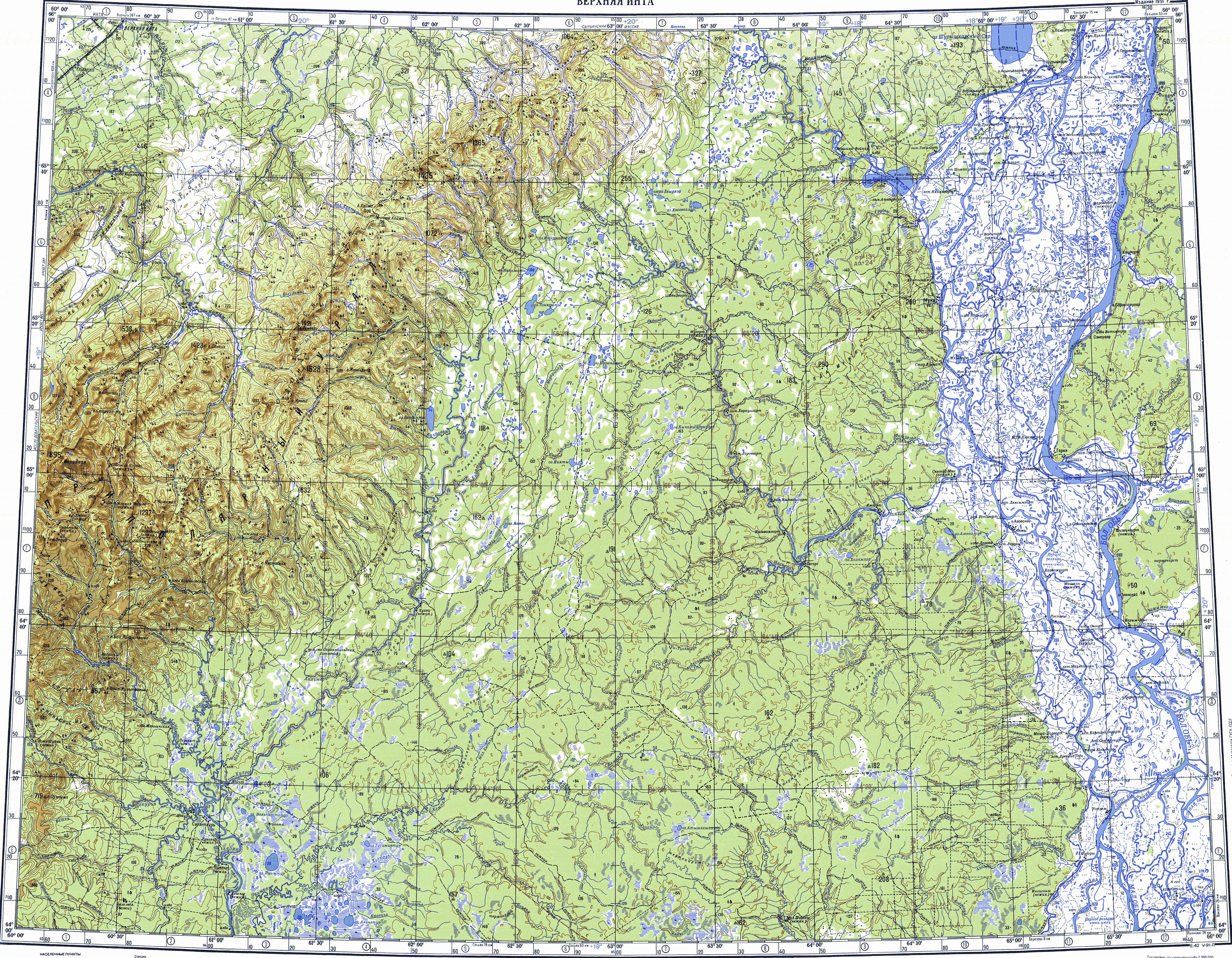 Карта инта коми республика